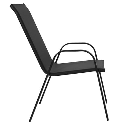 Armchair Calan pakoworld metal black-textilene black 55x75x90cm