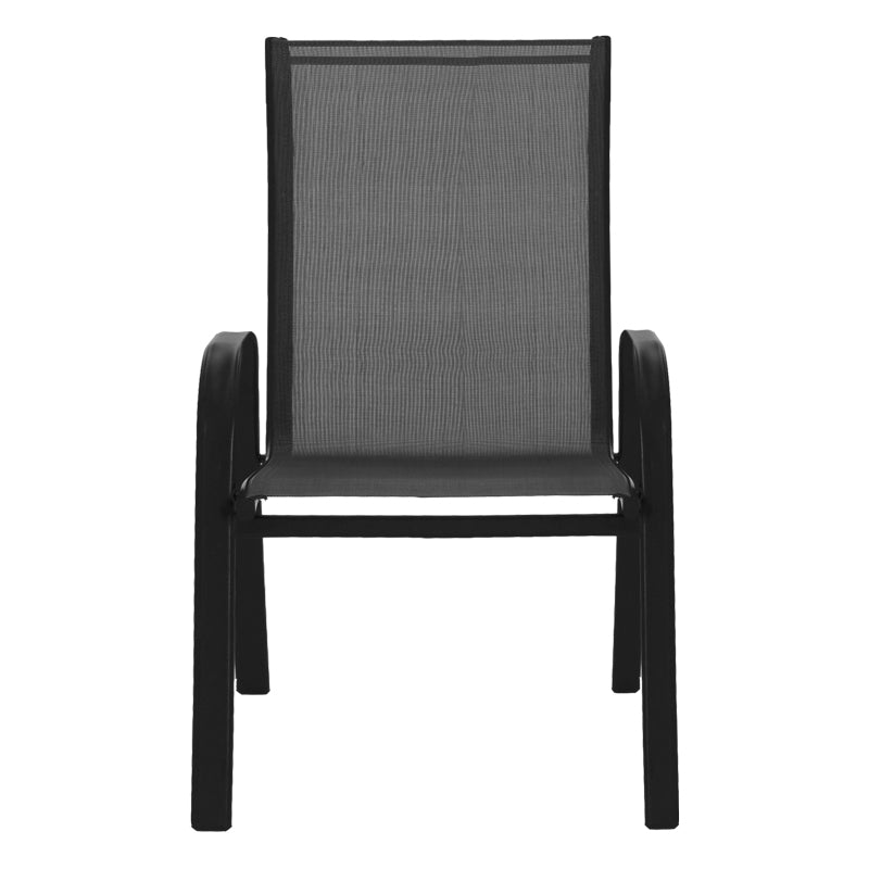 Armchair Calan pakoworld metal black-textilene black 55x75x90cm