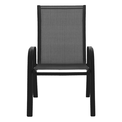 Armchair Calan pakoworld metal black-textilene black 55x75x90cm