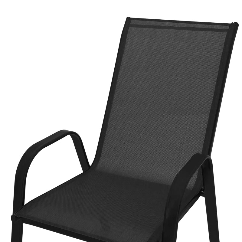 Armchair Calan pakoworld metal black-textilene black 55x75x90cm