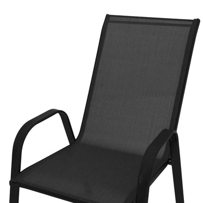 Armchair Calan pakoworld metal black-textilene black 55x75x90cm