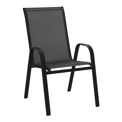 Armchair Calan pakoworld metal black-textilene black 55x75x90cm