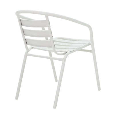 Chair Tade pakoworld metal in white color 54x62x74cm