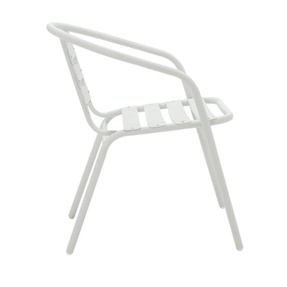 Chair Tade pakoworld metal in white color 54x62x74cm