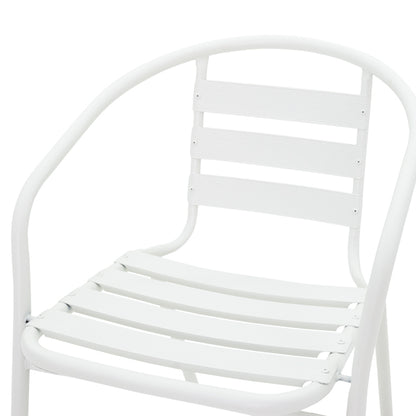 Chair Tade pakoworld metal in white color 54x62x74cm