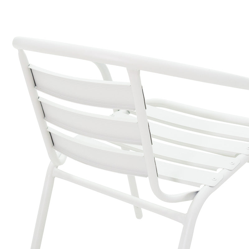 Chair Tade pakoworld metal in white color 54x62x74cm