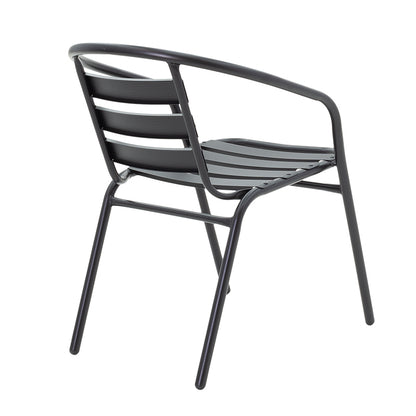 Tade pakoworld stack metal armchair in black color 54x62x74cm