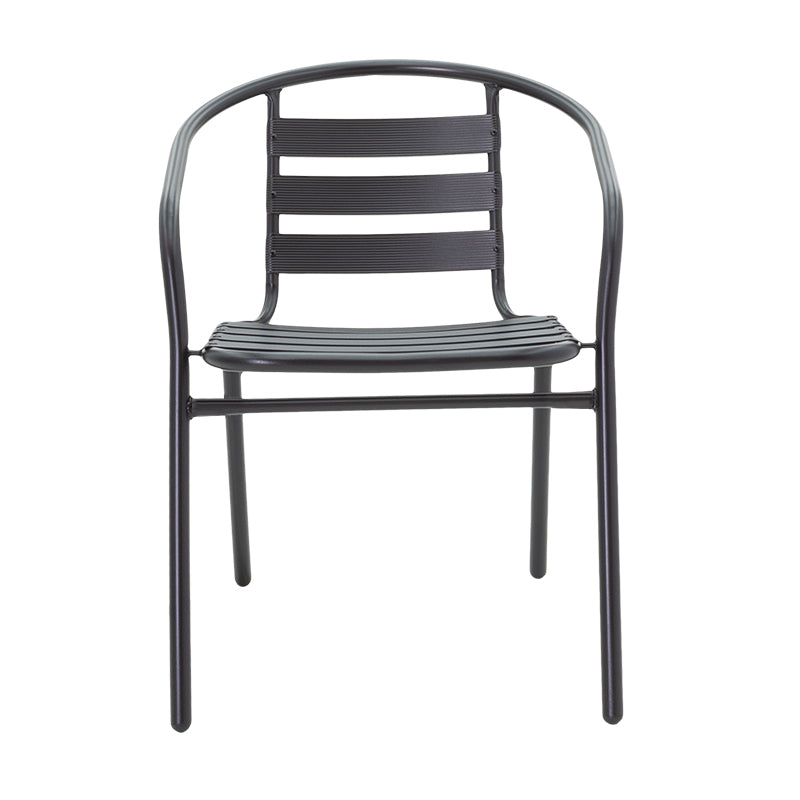 Tade pakoworld stack metal armchair in black color 54x62x74cm