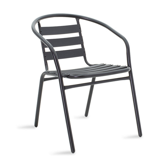 Tade pakoworld stack metal armchair in black color 54x62x74cm