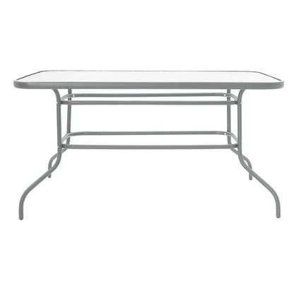 Valor pakoworld table metal gray-glass 140x80x70cm