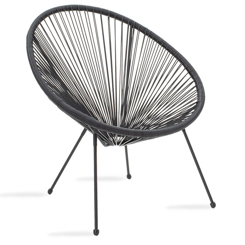 Acapulco pakoworld metal chair-pe in black color