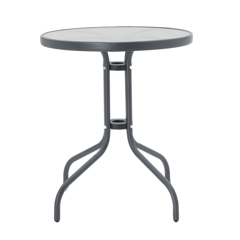 Watson pakoworld metal anthracite-glass table Φ60x70cm