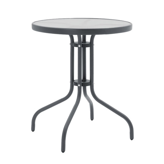 Watson pakoworld metal anthracite-glass table Φ60x70cm