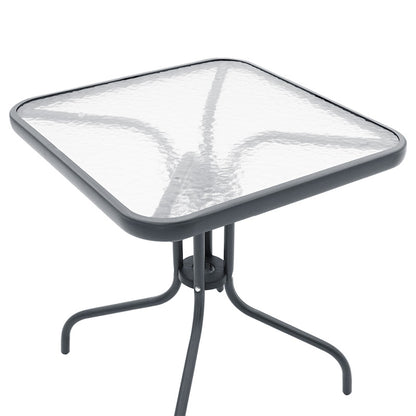 Watson pakoworld table metal dark grey-glass 70x70x70cm