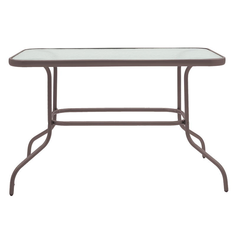 Valor pakoworld table metal brown-glass 110x365x70cm