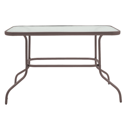 Valor pakoworld table metal brown-glass 110x365x70cm