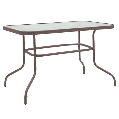 Valor pakoworld table metal brown-glass 110x365x70cm