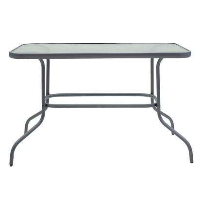 Valor pakoworld table metal dark grey-glass 110x60x70cm