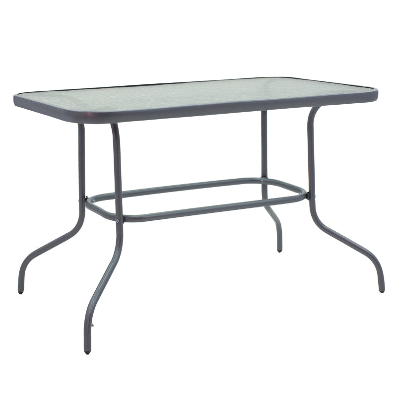 Valor pakoworld table metal dark grey-glass 110x60x70cm