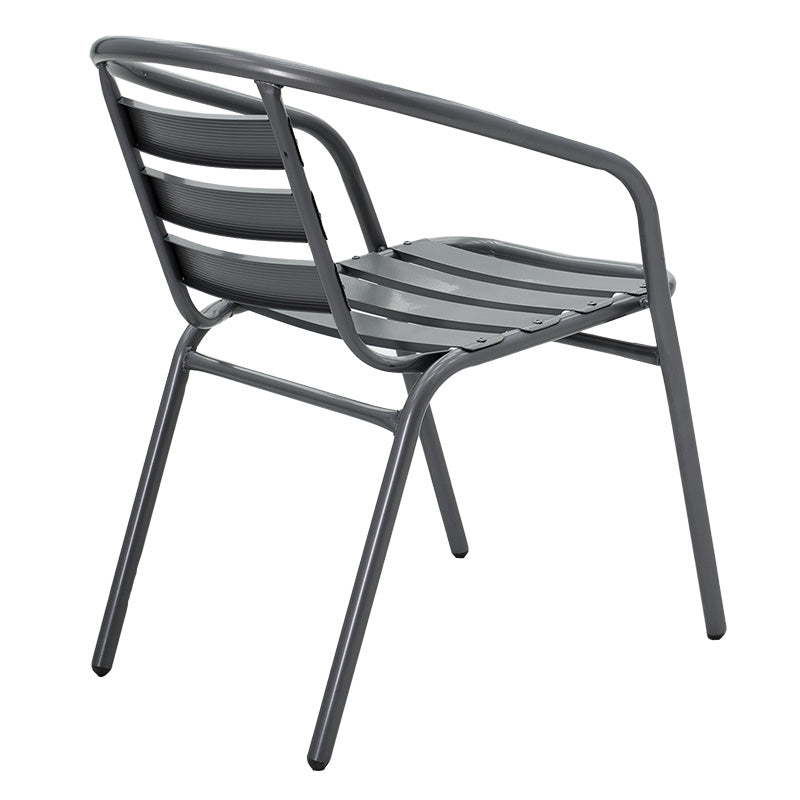 Chair Tade metal in dark gray color 54x58x73cm