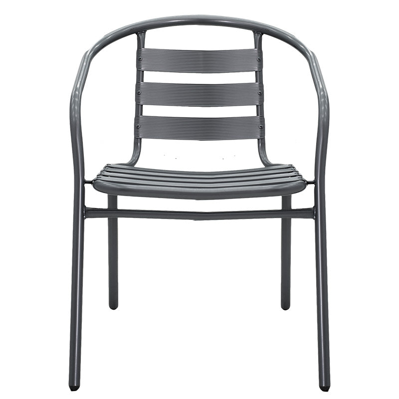 Chair Tade metal in dark gray color 54x58x73cm