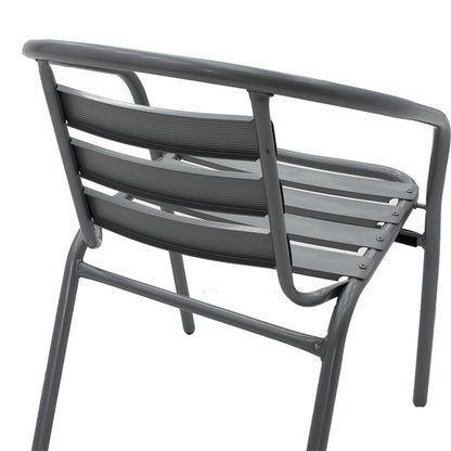 Chair Tade pakoworld metal in dark gray color 54x62x74cm