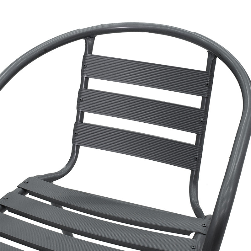Chair Tade metal in dark gray color 54x58x73cm