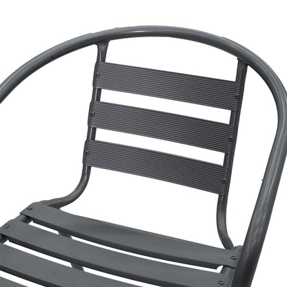 Chair Tade metal in dark gray color 54x58x73cm