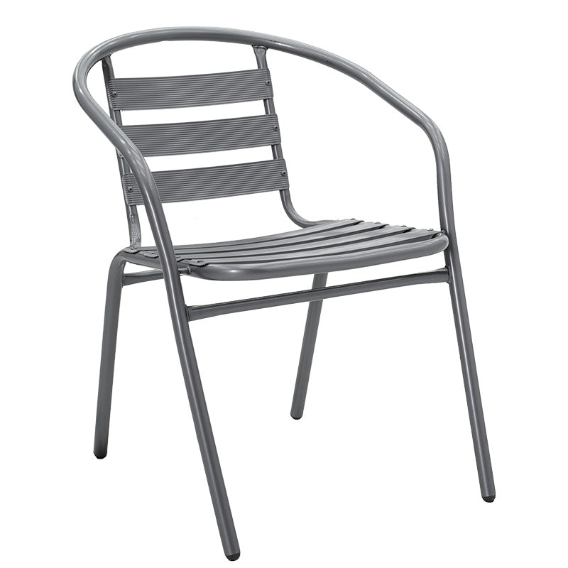 Chair Tade metal in dark gray color 54x58x73cm