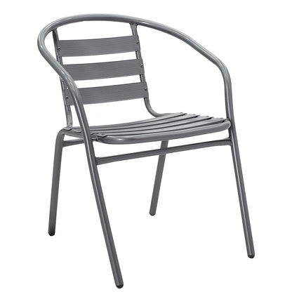 Chair Tade metal in dark gray color 54x58x73cm