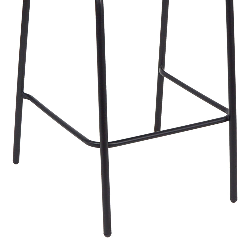 Bar stool Sussie pakoworld black metal with aluminum slats 58x58x111cm