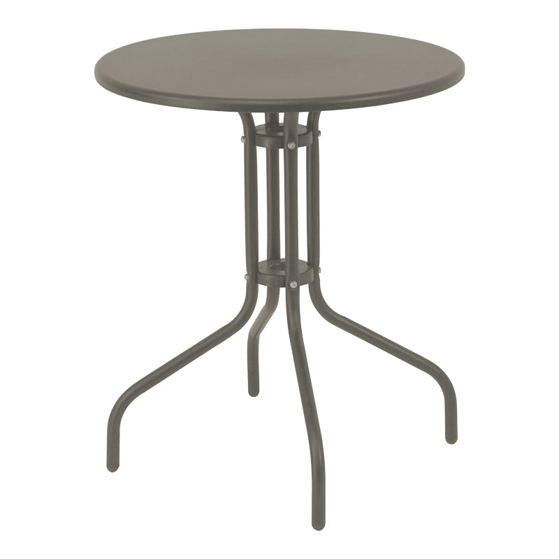 Table Vergo pakoworld champagne metal D60x70cm