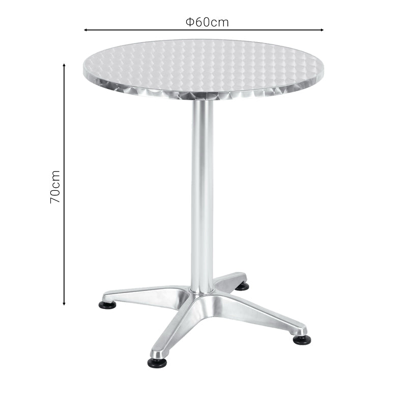 Table Lazo pakoworld chrome aluminium D60x70cm