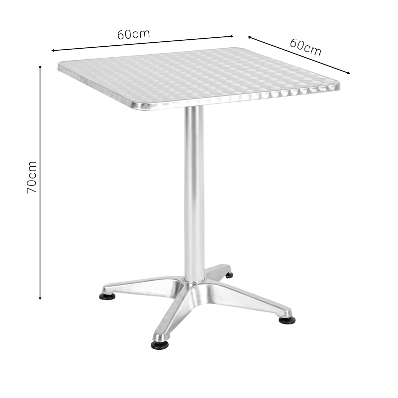 Table Lazo pakoworld chrome aluminium 60x60x70cm