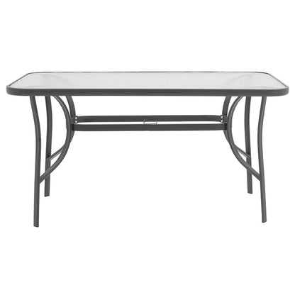 Table Ensure pakoworld anthracite metal-tempered glass 120x70x70cm