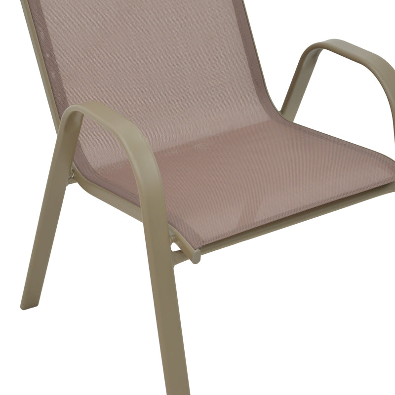 Armchair Calan pakoworld metal champagne 55x75x90cm