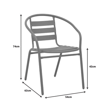 Chair Tade pakoworld metal in champagne color 54x62x74cm