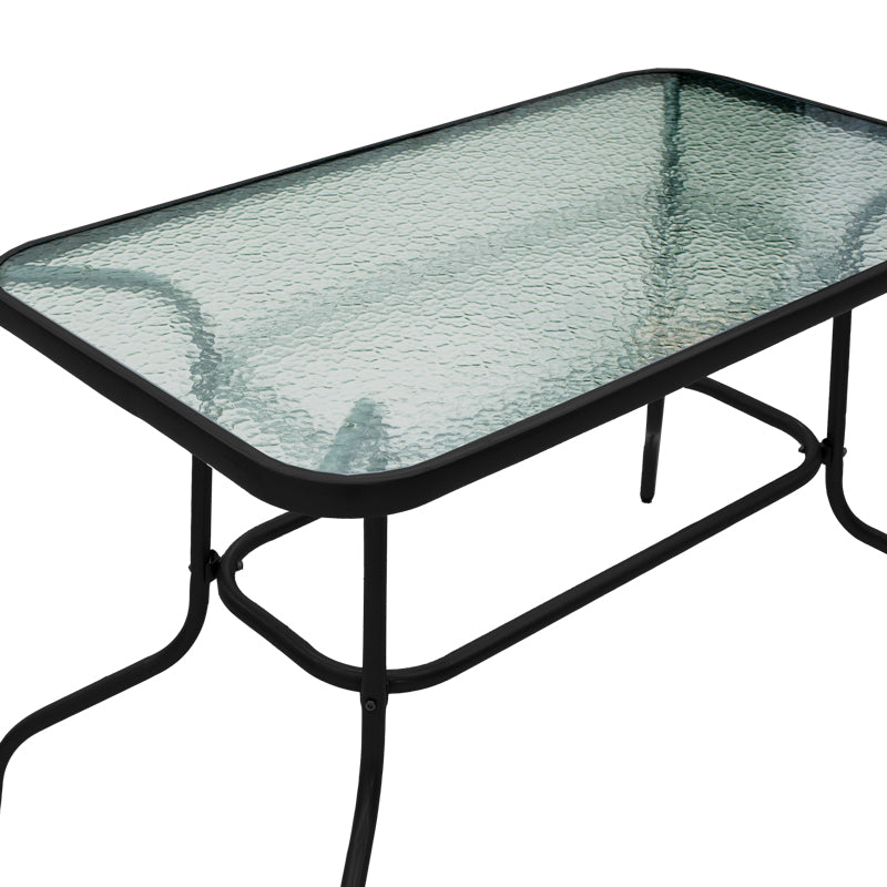 Valor pakoworld table metal black-glass 110x60x70cm