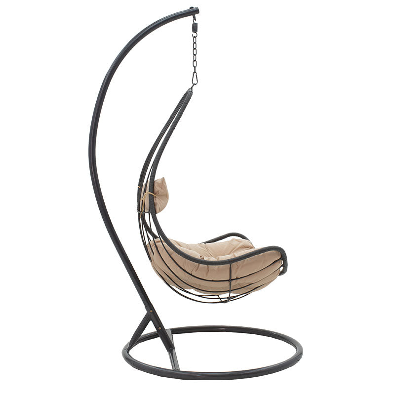 Naama pakoworld swing hanging metal-pe gray-cushion beige