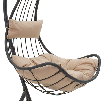 Naama pakoworld swing hanging metal-pe gray-cushion beige