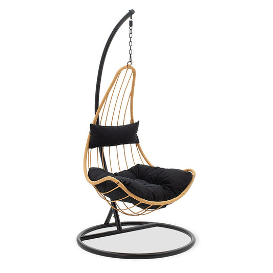 Naama pakoworld swing hanging metal-cushion black-pe natural