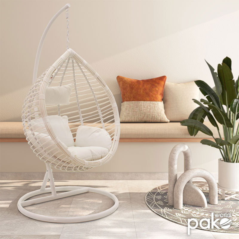 Nadim pakoworld swing hanging metal-pe-pillow white