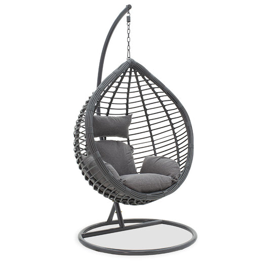 Nadim pakoworld swing hanging metal-pe-cushion gray