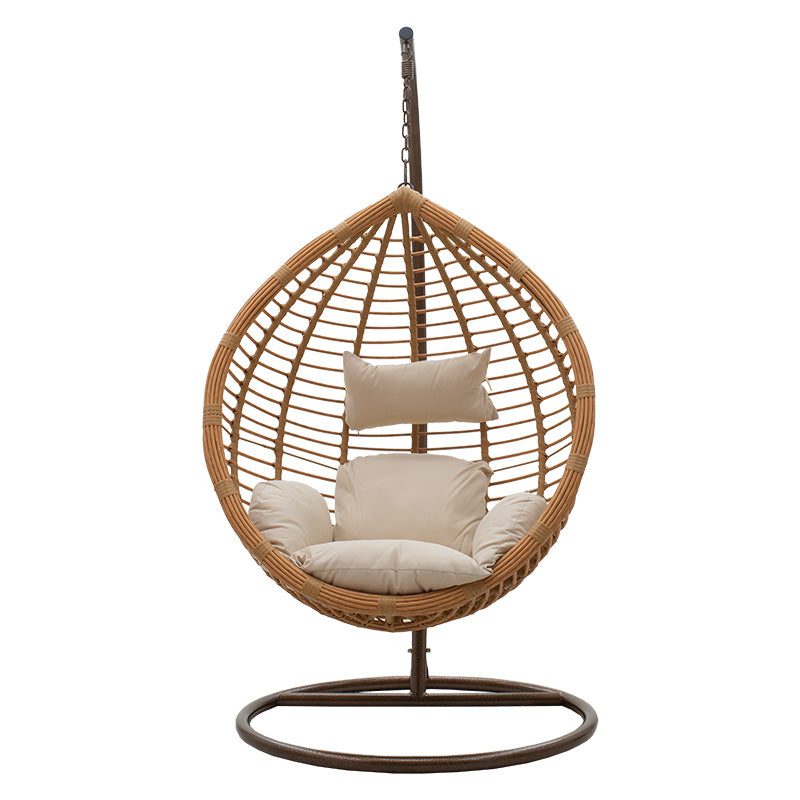 Nadim pakoworld swing hanging metal brown-pe natural-cushion beige