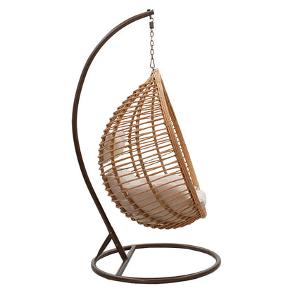 Nadim pakoworld swing hanging metal brown-pe natural-cushion beige