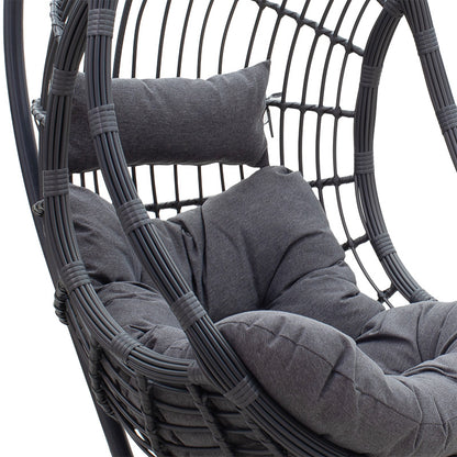 Swing Lacie pakoworld hanging pe metal anthracite-cushion gray