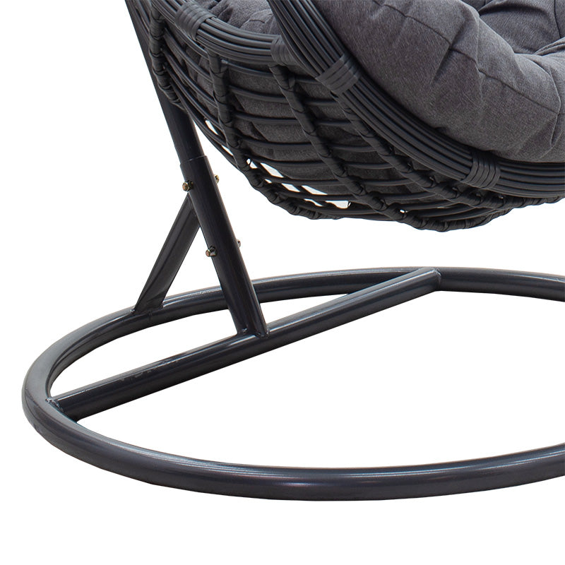 Swing Lacie pakoworld hanging pe metal anthracite-cushion gray