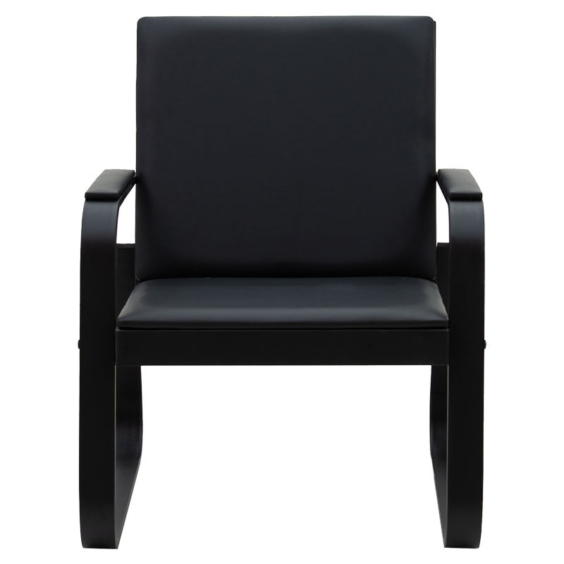 Armchair Rogelio pakoworld pu in black colour 67x72x85cm