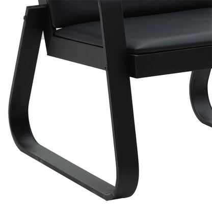 Armchair Rogelio pakoworld pu in black colour 67x72x85cm