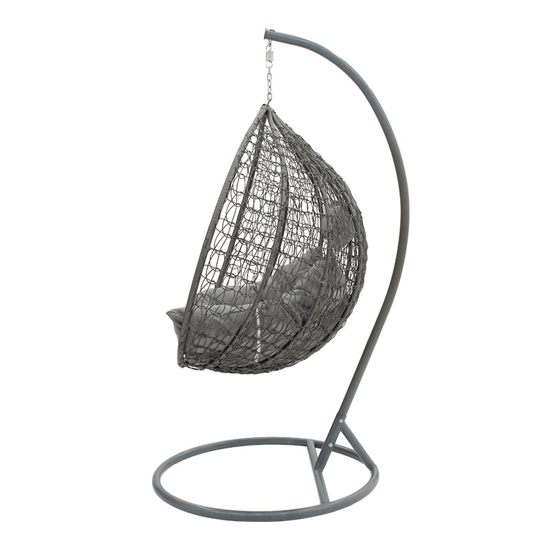 Zafer pakoworld swing hanging metal-pp- pillow in grey color 106x103x200cm
